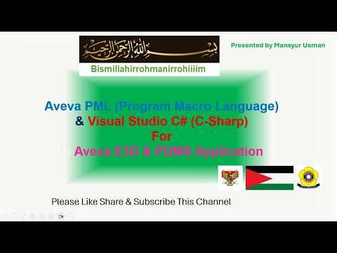 Bismillah : Collaboration Aveva PML With Visual Studio C# (C-Sharp) in Aveva E3D & PDMS Application.
