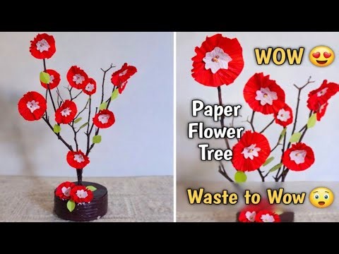 Easy Flower Tree Home Decor | Beginners Friendly Paper Craft 🎨