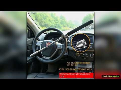 Car Steering Wheel Lock AntiTheft Car Device Universal Fit Adjustable Length Clamp Double Hook