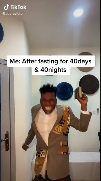 😂😂 after fasting for 40days and 40nights you say I no go make heaven 🙄🙄😏 #40days40nights #spiritual #victorad