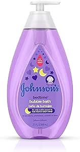 Johnson's Bedtime Baby Bubble Bath with Relaxing & Soothing NaturalCalm Aromas, Hypoallergenic, Gentle & Tear-Free Nighttime Bubble Bath for Babies, Kids & Toddlers, 27.1 fl. oz