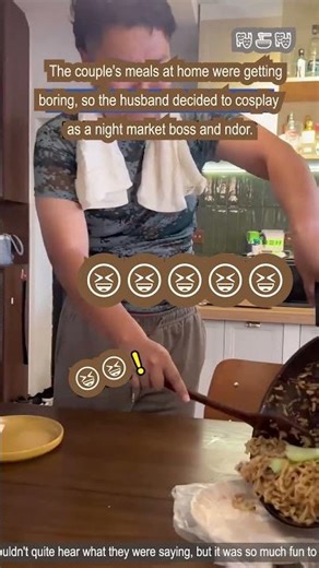 When Dinner Gets Boring, Hubby Cosplays as a Night Market Vendor 😂🍜