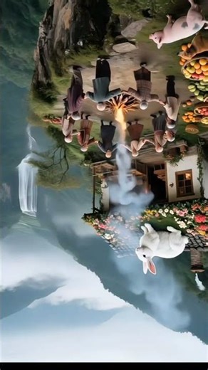 Turn your phone upside down! 🔄 Who do you see? 😱🙏 #Shorts