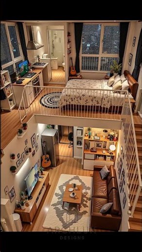 Tiny Villa with Everything You Need in Style #tinyhousetour #interiordesignshorts