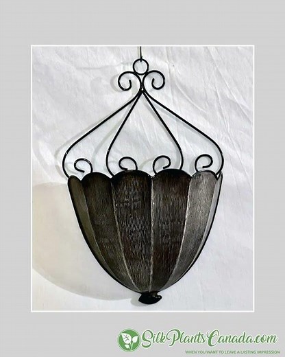 Metal Decorative Wall Container Bronze- Indoor/Outdoor Wall Decor