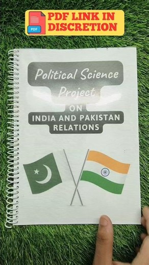 Political Science Project On India and Pakistan Relations #diy #project #class12 #politicalscience