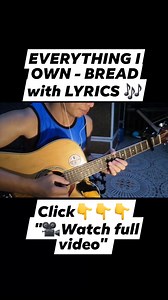 EVERYTHING I OWN BY BREAD (LYRICS) 🎸🎶 FULL VID: https://youtu.be/UUT3F5QHmSU Please follow & subscribe for more videos! YouTube: https://www.youtube.com/@FingerStyleGuitarMusic Tiktok: https://www.tiktok.com/@FingerStyleGuitarMusic Thanks for watching!❤️ #everythingiown #bread #folk #acoustic #fingerstyle #guitar #music #song #lyrics #cover | FingerStyle GuitarMusic