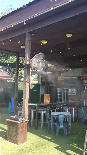 Misting Fan Installation | Outdoor Fan | Misting Fan Houston | Restaurant Misting System Houston