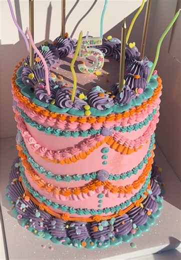 Fancy Nancy inspired cake ✨🌟🎂💖🦋🍭 #cake #cakedecorating #fancy #fancynancy #fyp