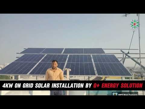 solar panel installation on village rooftop by G+ Energy Solution