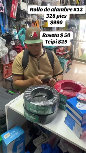 Rollo de alambre #12 328 pies $990 — Oferta contacto y recogida
