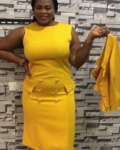 Available in yellow, black and navy blue.@Ghc220. Dress and jacket....