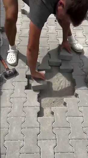 unique paving installation #shortvideo