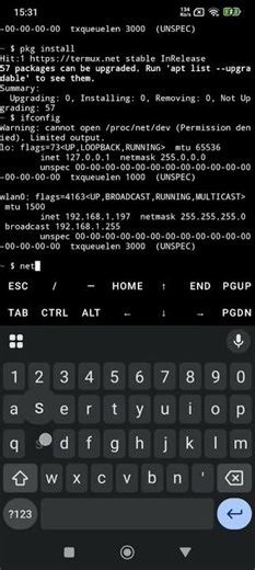 cybersécurité avec un terminal Linux en ligne de commande sur Android