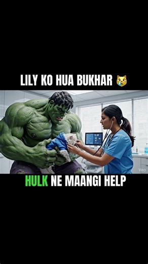 Lily ko hua bukhar 🙀 | HULK ne maangi doctor se help #catshorts #lilythecat #hulk #hulkaivideo