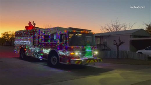 Waco Fire Department Holiday Cheer Fire Engine begins holiday rounds