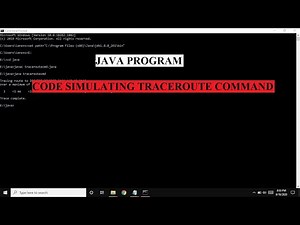 Trace route command | Java Program