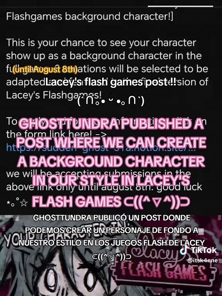 Join Lacey's Flash Games and Create Unique Characters