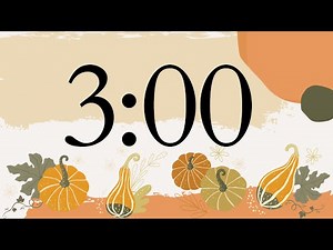3 Minute Fall Pumpkin Timer (Warm Piano Tones at End)