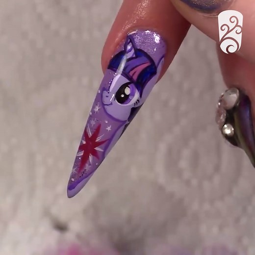 🤩 Amazing Hand Painted 💅 Twilight Sparkle My Little Pony Design 🦄 | Naio Nails UK