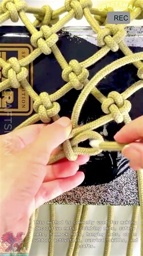 How to Weave Strong Rope Net #shorts #viral #tools #machine