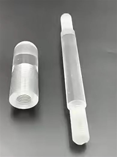 High purity 99.9% silicon content transparent quartz support rod