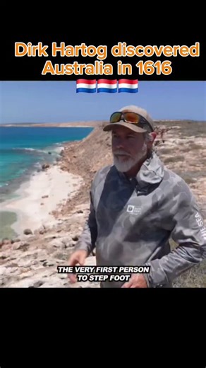 Jordy van Dipte | The Dutch Archeologist on Instagram: "Before Captain Cook, before the British Empire… Europeans had already set foot on Australian soil. In 1616, Dutch sailor Dirk Hartog landed on this remote island, leaving behind a pewter plate that still tells the story today. This moment quietly rewrote the timeline of Australian discovery — and most people never learn it. History isn’t always written by the most famous name. Sometimes, it’s written by the first footprints in the sand. #hi