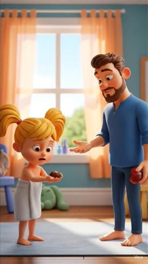 Papa Papa Aur Chocolate 🍫😂 | Funny 3D Cartoon | Kids Short Story #PapaPapa#KidsCartoon #shortfeed