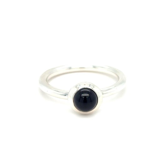 Pandora Discontinued Goodbye Kiss Black Onyx Cabochon Ring - Etsy