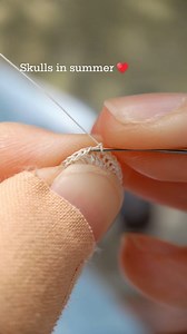 61K views · 2.2K reactions | Crochet skull earrings and pattern...