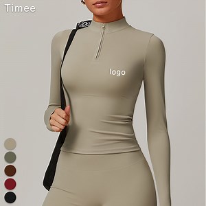 [Hot Item] Quick-Drying Long Sleeve Yoga Wear Outdoor Training Running T-Shirt Sports Fitness Wear Top