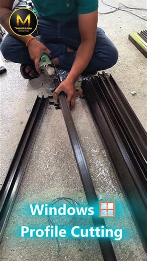 Windows Profile Cutting 🪟 #shorts #reels #viral #trending #ytshorts #interiordesign #aluminium