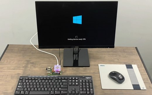 【中字】树莓派4安装Win10系统教程演示(3GB内存可用!)