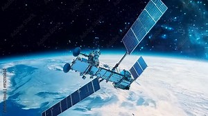 A state-of-the-art satellite system orbiting