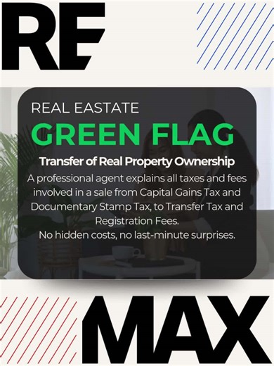 In every property transaction, transparency is key. A good agent helps you understand the true cost of ownership, including all legal taxes and government fees before you sign anything. REMAX agents are upfront about every cost from day one, so you can make confident, informed decisions without hidden surprises. Find a REMAX office near you. Visit remax.ph to connect with a licensed professional today. | RE/MAX Philippines