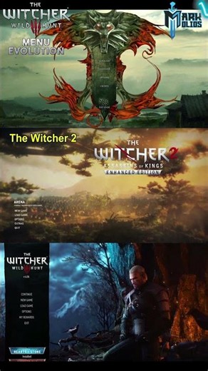 THE WITCHER MENU EVOLUTION | Markolios #thewitcher #thewitcher3 #thewitcher4