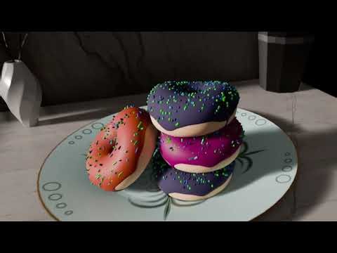 Stacked Donuts on a Plate