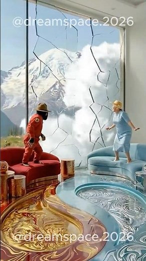 THIS FIRE & ICE FLOOR IS JUST INSANE! 😱🔥❄️ Epoxy Floor Transformation #epoxy #satisfying