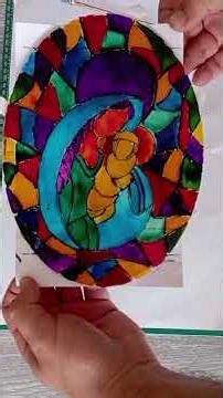 Using cardboard and a piece of glass, I make a decorative picture.
