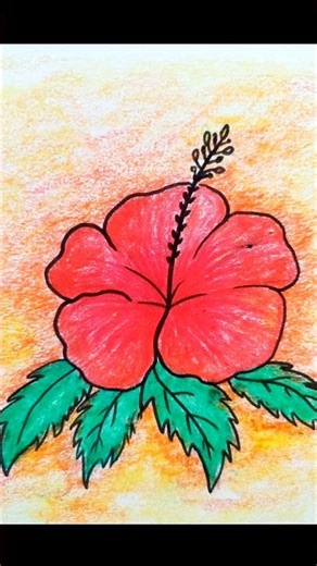 Hibiscus flowers drawing easy #jobe phul #easy technique #simple #art #step by step #flower