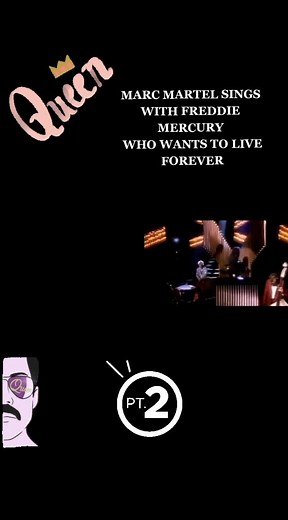 MARC MARTEL SINGS WITH FREDDIE MERCURY - WHO WANTS TO LIVE FOREVER PART 2 #marcmartel #freddiemercury #fyp #queen #whowantstoliveforever