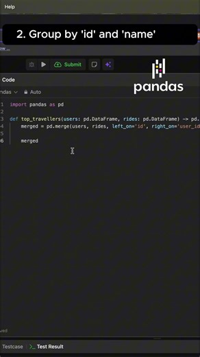 Leetcode 1407 Top Travellers | Sort by Multiple Columns in Pandas! 🐼#pandas #shorts
