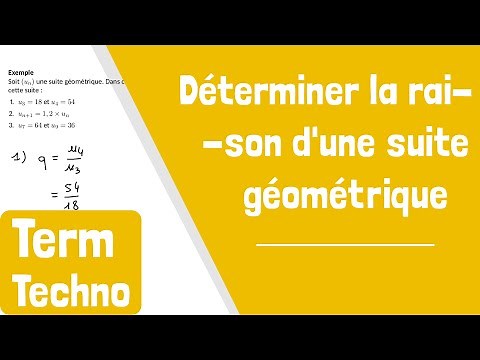 Comment déterminer la raison d'une suite géométrique ?