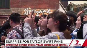 Taylor Swift's orange doors arrive in Melbourne