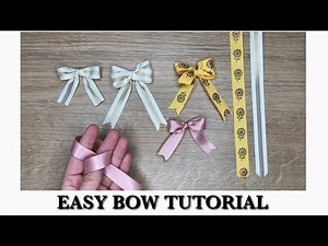 HOW TO MAKE A BOW WITH FINGERS-How to make easy simple bow - How to make double bow -DIY crafts