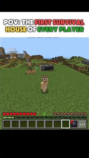 First Survival House Of Every Minecraft Player 📈 #shorts #funny #minecraft