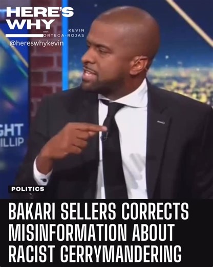 Here’s Why w/ Kevin Ortega-Rojas on Instagram: "JUST NOW: Bakari Sellers was stunned by Brooke Goldstein’s claim that congressional districts are not drawn based on race or ethnicity. “The voting rights act has been gutted so please tell us what law is preventing this from happening?” Sellers said as Goldstein pivoted between talking points to avoid answering his questions. Source: NewsNight on CNN - - - #HeresWhy #Politics #BakariSellers #CNN #Texas #Gerrymandering #Republicans #MAGA #GregAbbot