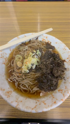 佐渡島フェリー乗り場の岩のりそば！