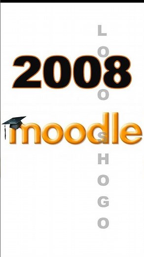Moodle Logo Evolution #moodle #online #system