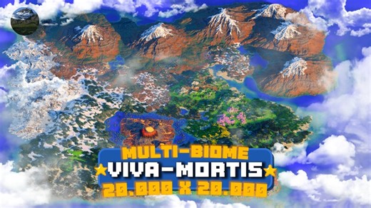 Viva-Mortis 1.21  - Massive and Realistic 20.000 x 20.000 Map | Survival Friendly/MMORPG-Focused - Java Edition Minecraft Map